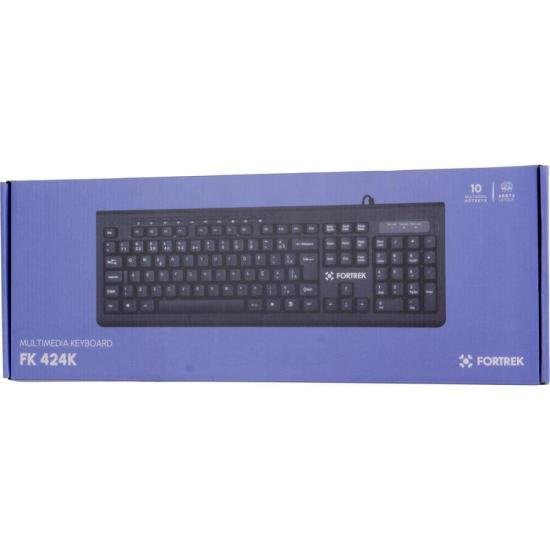 Teclado Multimídia Fortrek MKL-101 Preto FK 424K