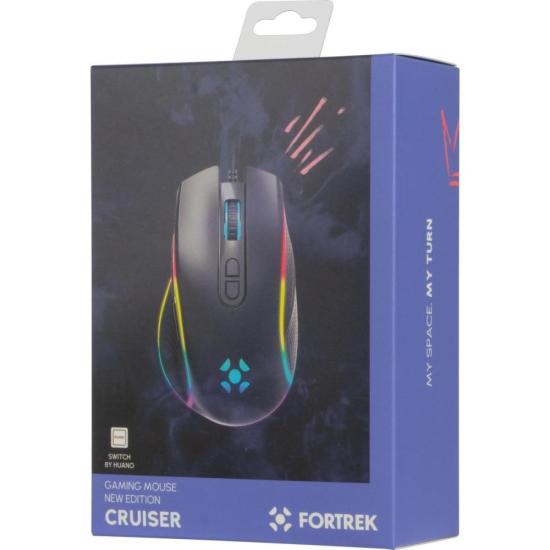 Mouse Gamer Fortrek Cruiser New Edition 12000 Dpi RGB Preto