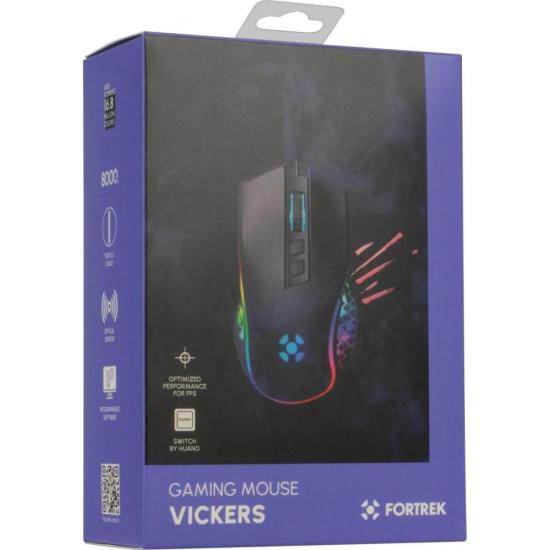 Mouse Gamer Fortrek Vickers New Edition 8000 Dpi RGB Preto