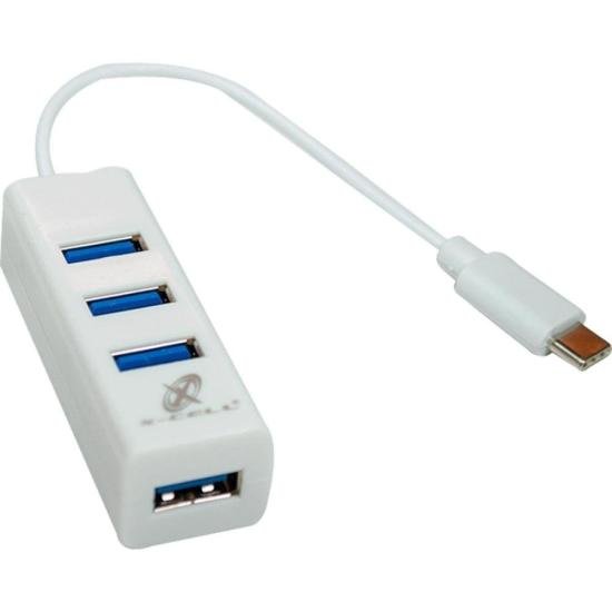 Hub Adaptador XC-HUB-10 USB/USB Tipo C Branco Flex
