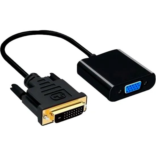Conversor DVI-D 24 +1 Para VGA Preto Flex