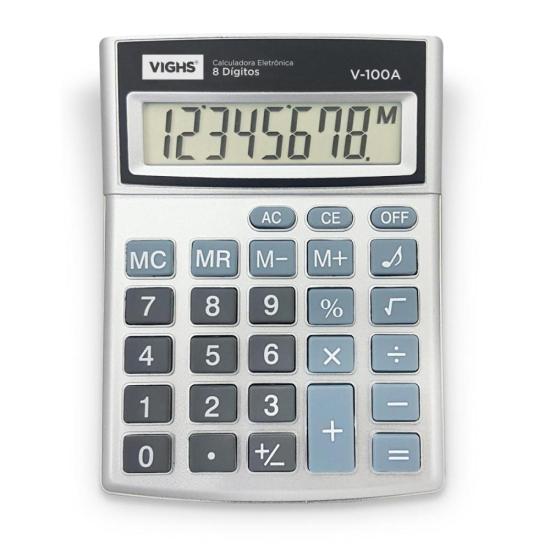 Calculadora de Mesa Vighs V-100A 08 Dígitos