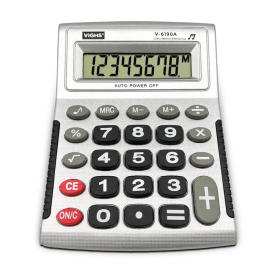 Calculadora de Mesa Vighs V-6190A 08 Dígitos