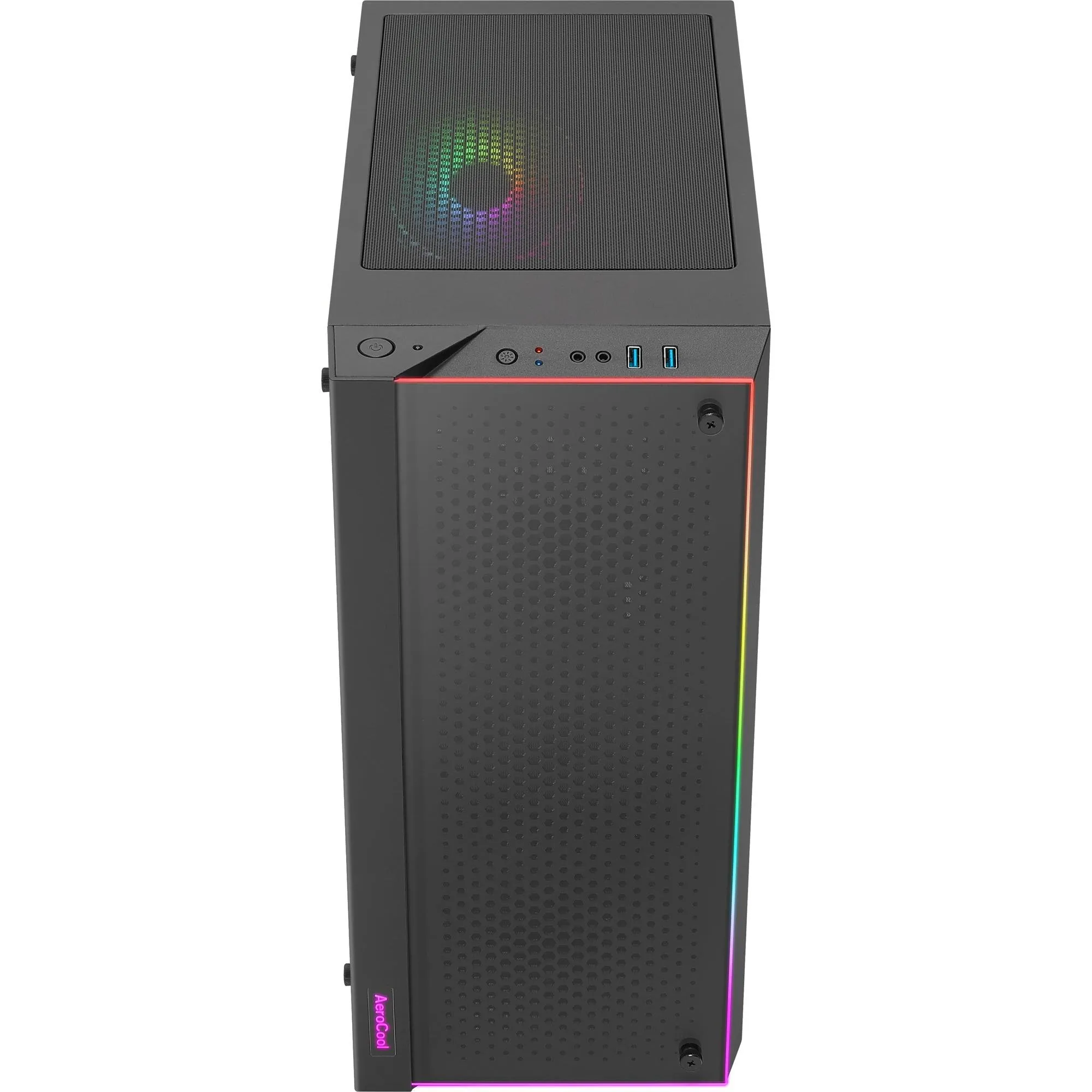 Gabinete Gamer Aerocool Skribble Preto RGB Lateral Vidro