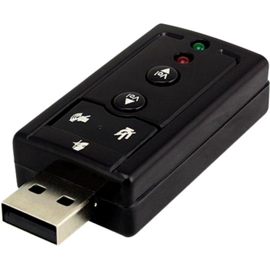 Adaptador USB Para Fone e Microfone 7.1 5+