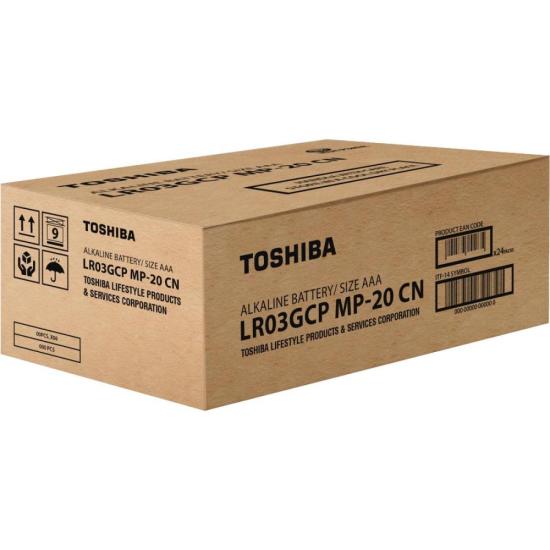 Pilha Alcalina AAA 1,5V LR03GCP (C/20 Pilhas) Toshiba