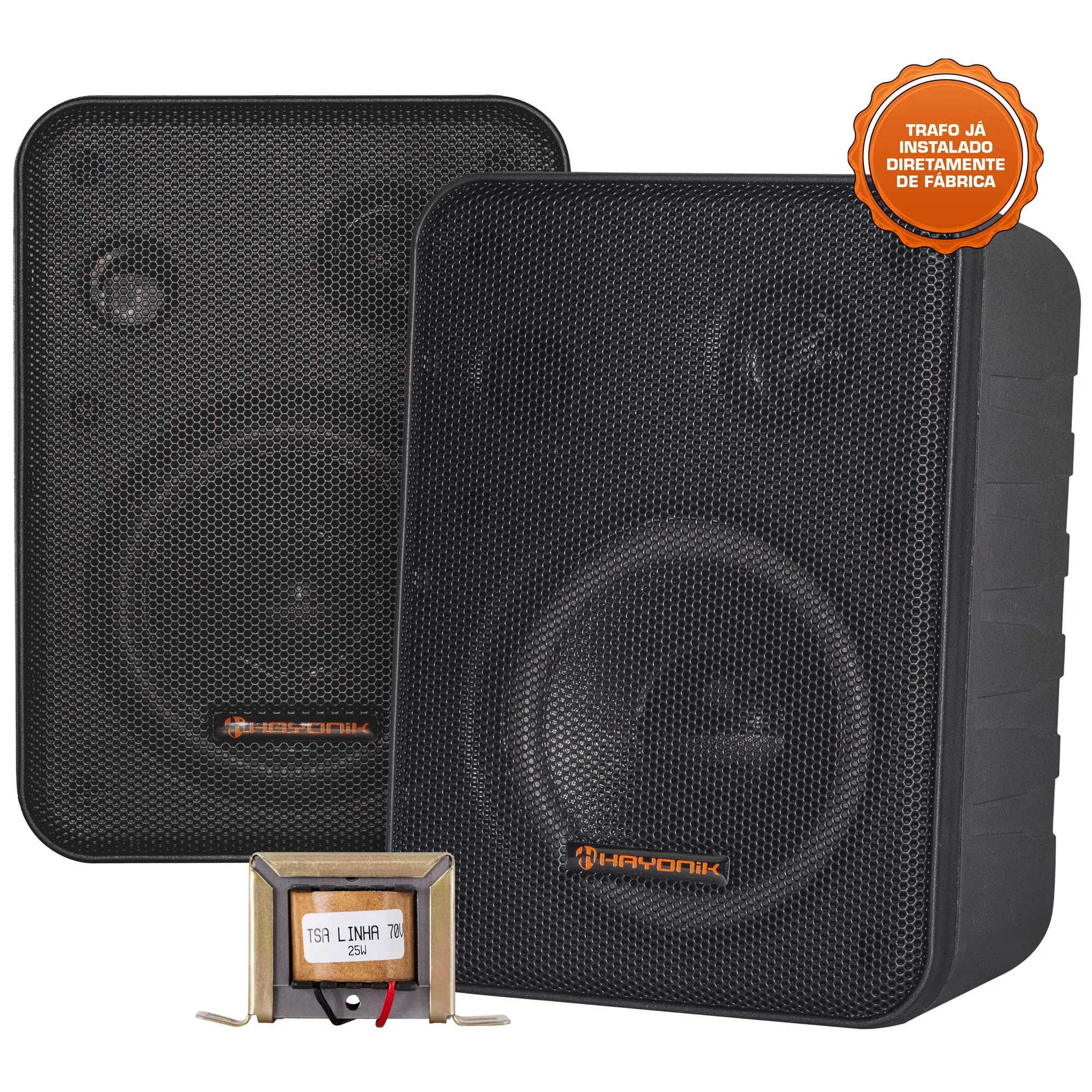 Caixa de Som Ambiente c/ Trafo HAYONIK Ambience Line MSB60NC 70V