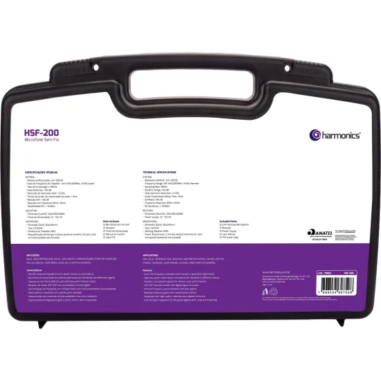 Microfone Sem Fio Harmonics HSF-200 Simples