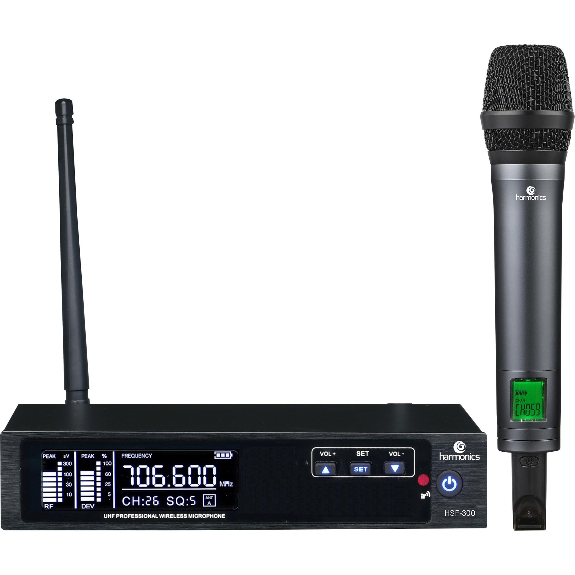 Microfone Sem Fio Harmonics HSF-300 Simples