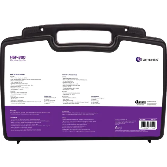 Microfone Sem Fio Harmonics HSF-300 Simples