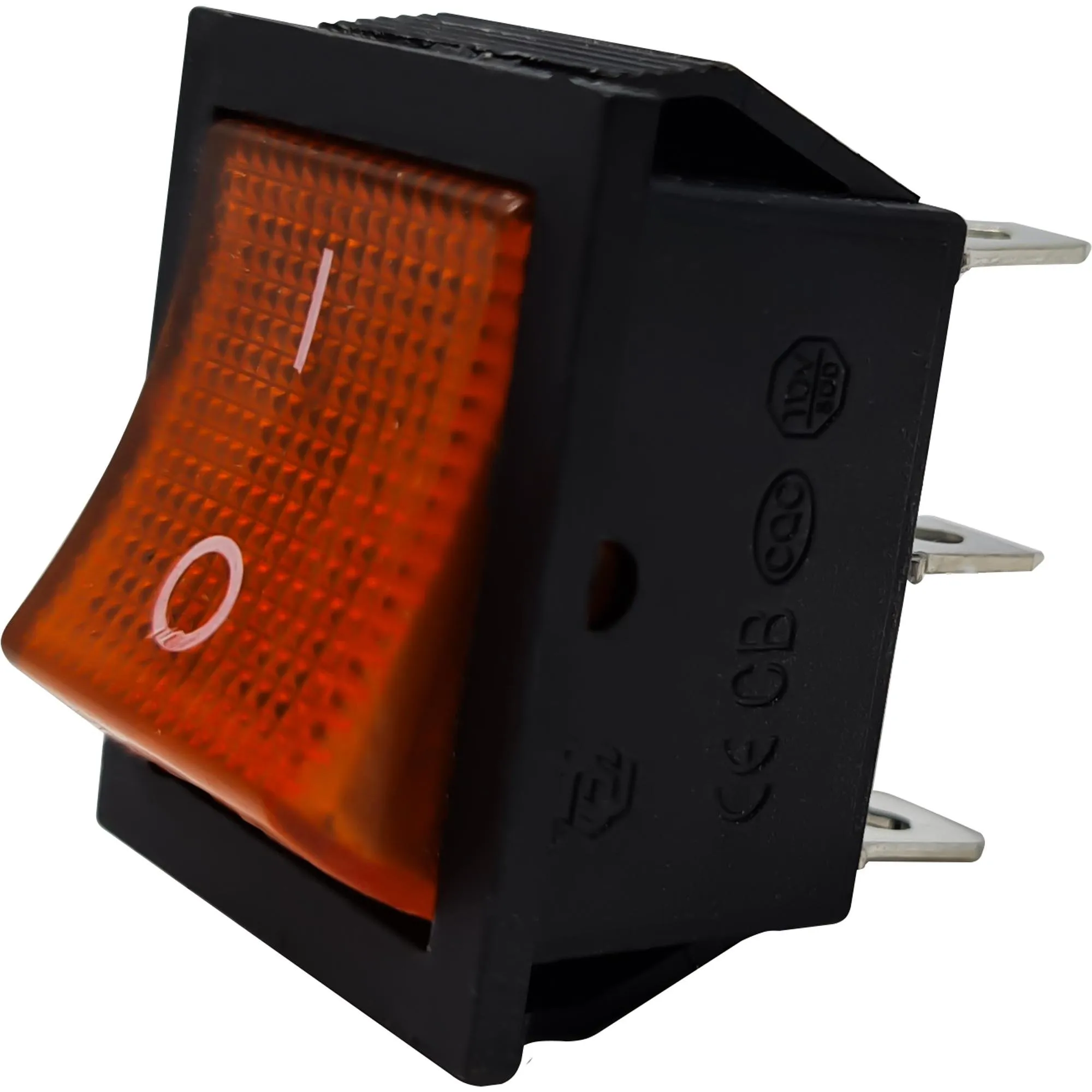 Chave Gangorra Com Led 6 Terminais Laranja KCD4 Storm - Hayamax