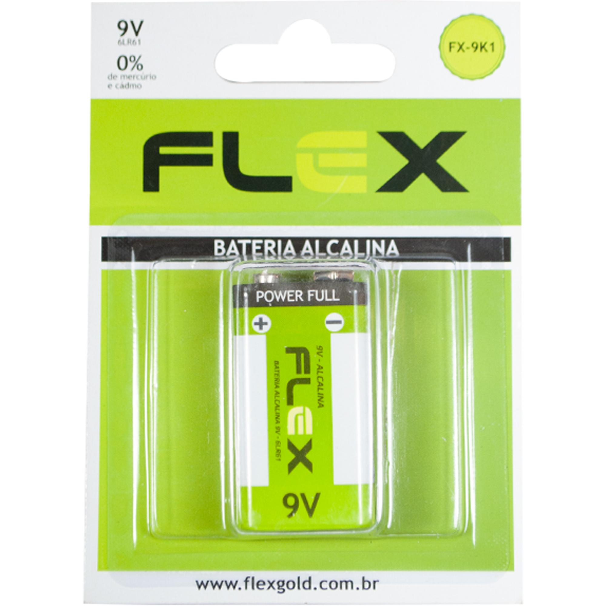 Bateria Alcalina 9V (C/1 Bateria) Flex