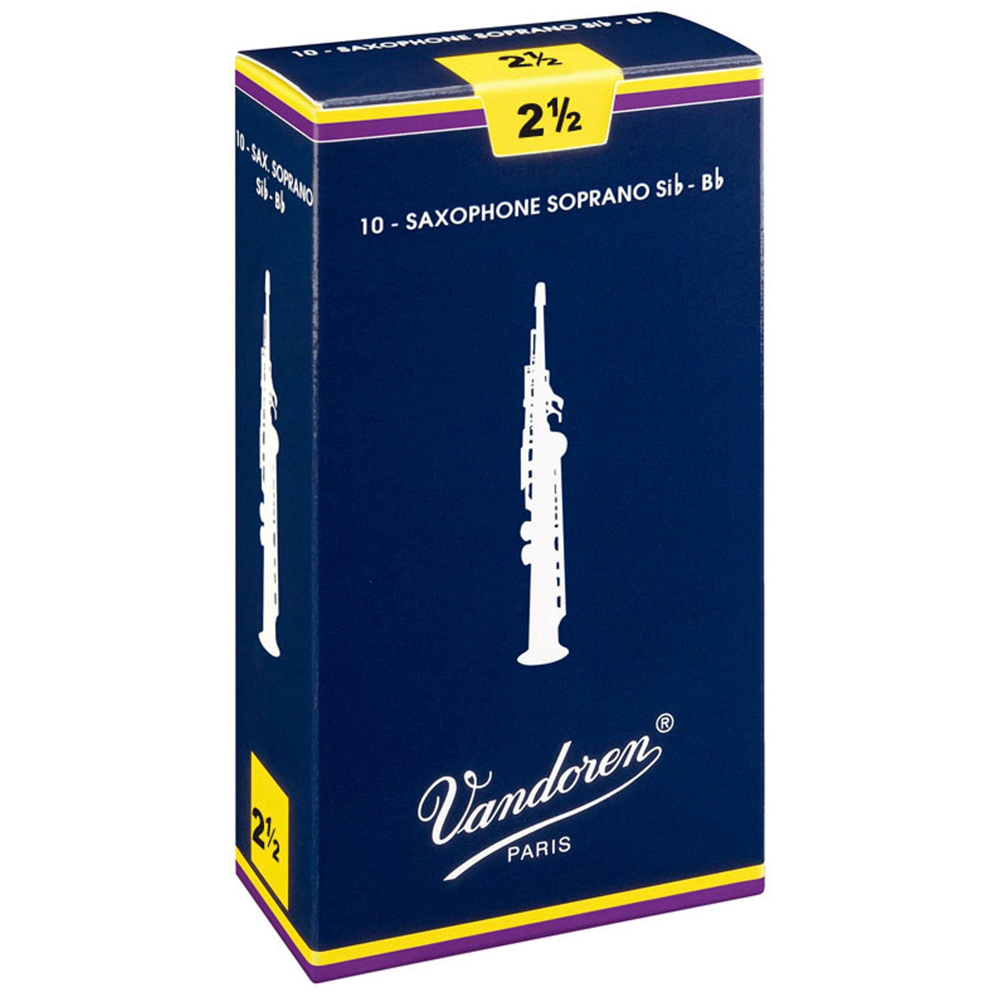 Palheta Tradicional Para Saxofone Soprano 2 ½ Vandoren SR2025