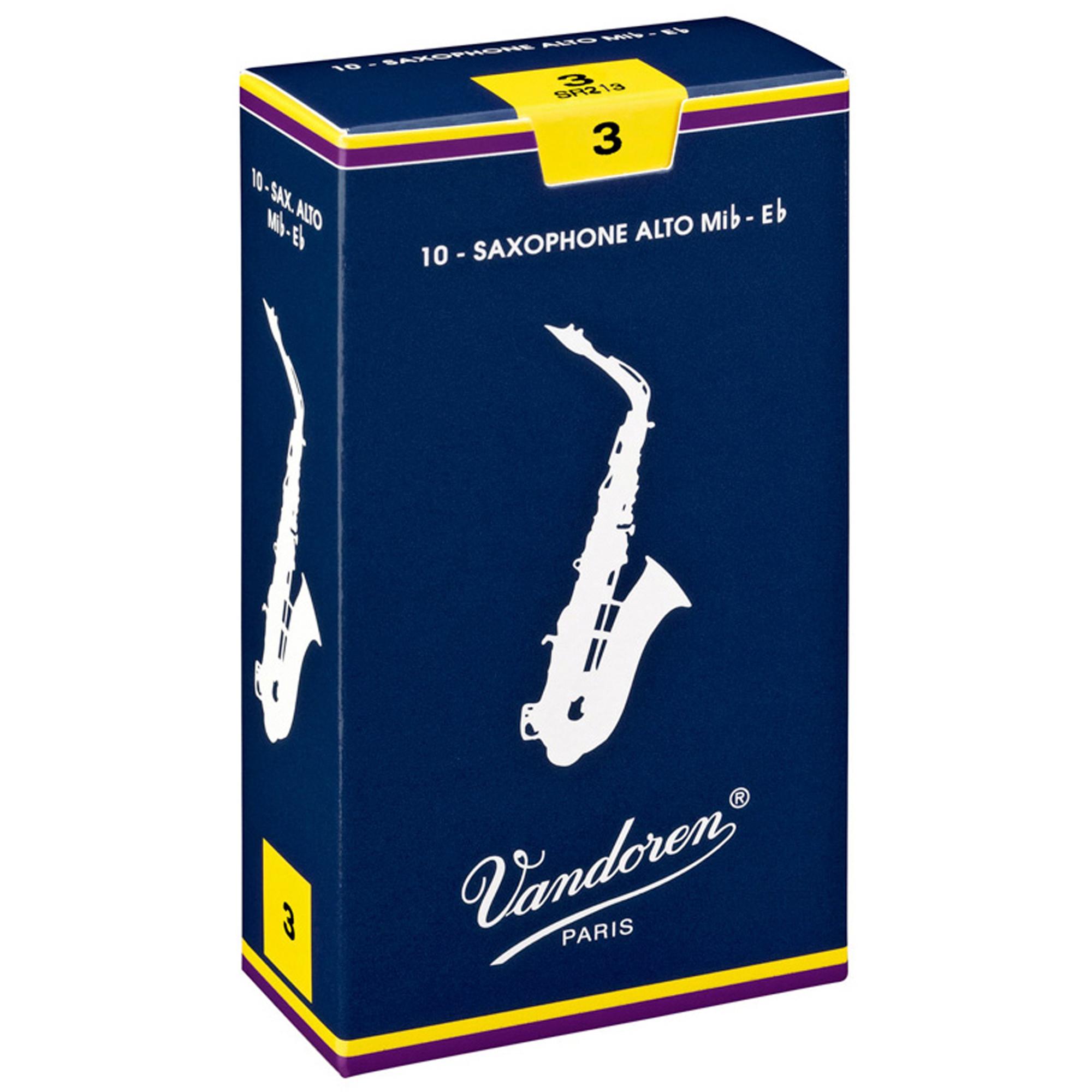 Palheta Tradicional Para Saxofone Alto 3 Vandoren SR213