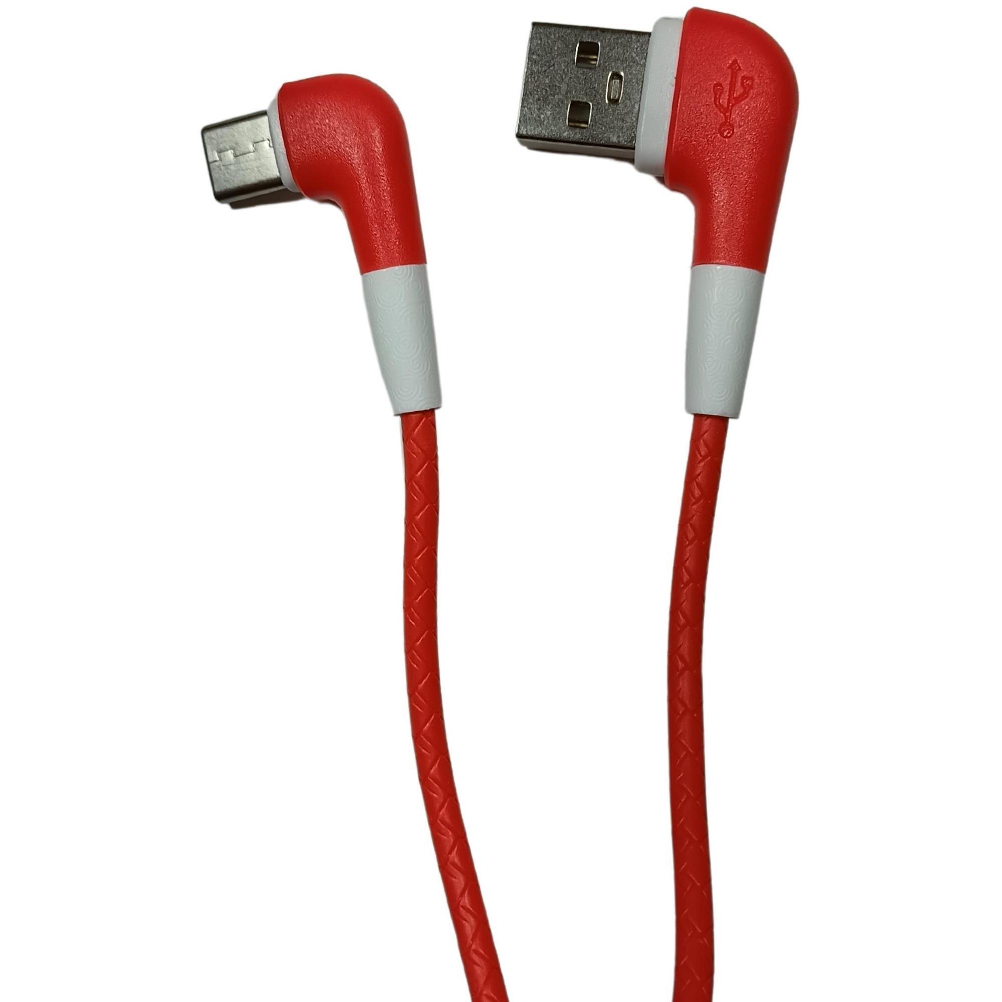 Cabo Turbo 90° Tipo C 1m Vermelho Flex