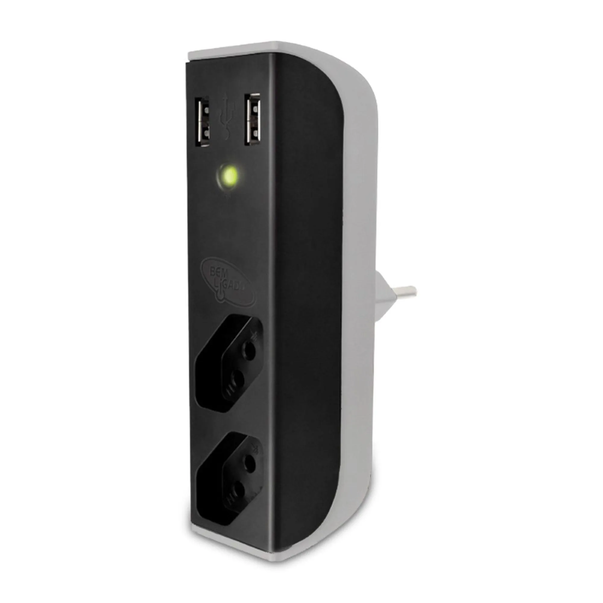 Filtro De Linha Com 2 Tomadas + Carregador USB Bright