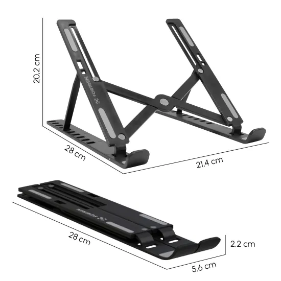 Suporte Portátil Para Notebook/Laptop Fortrek FK 651S Preto