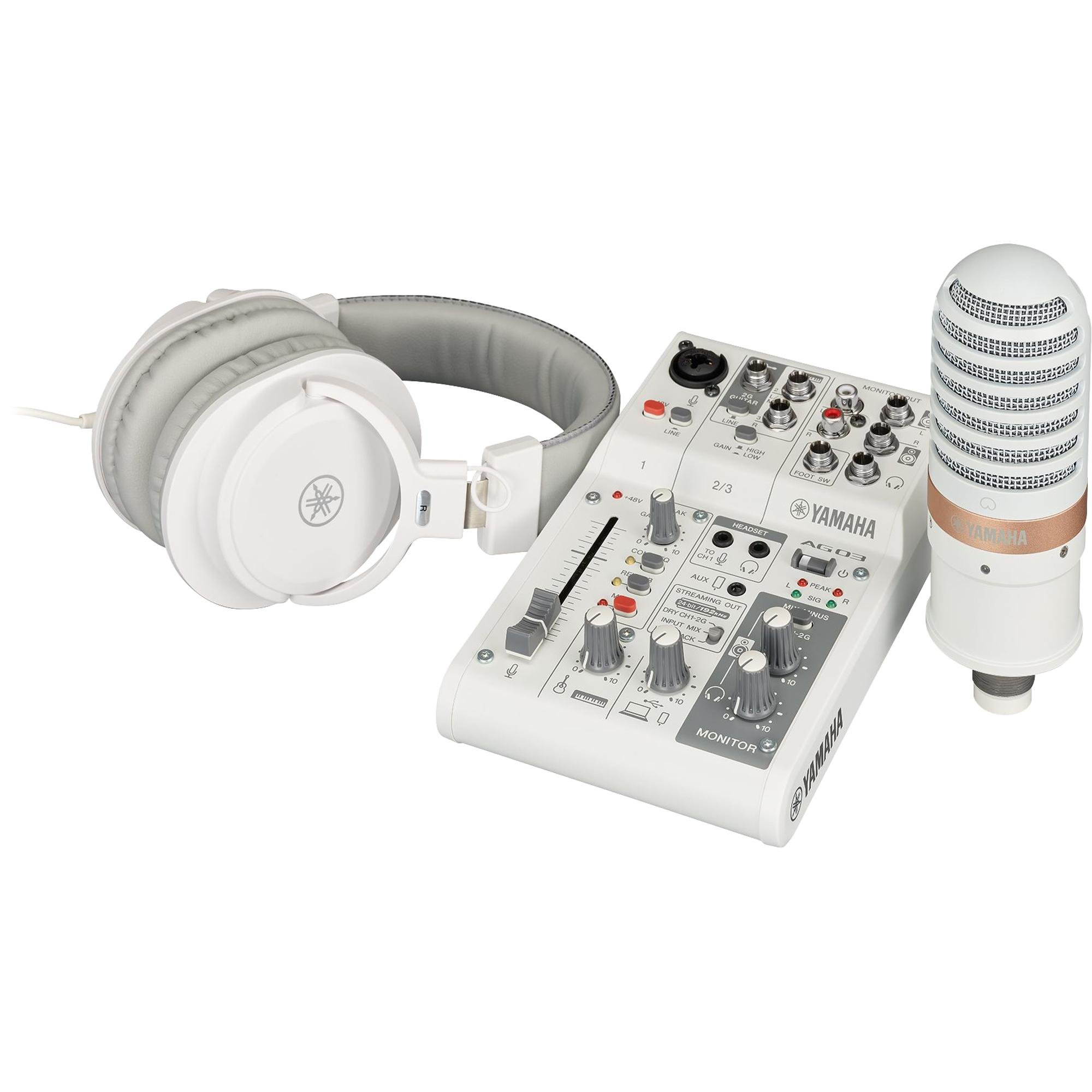 Kit Streaming Yamaha AG03MK2 LSPK Branco