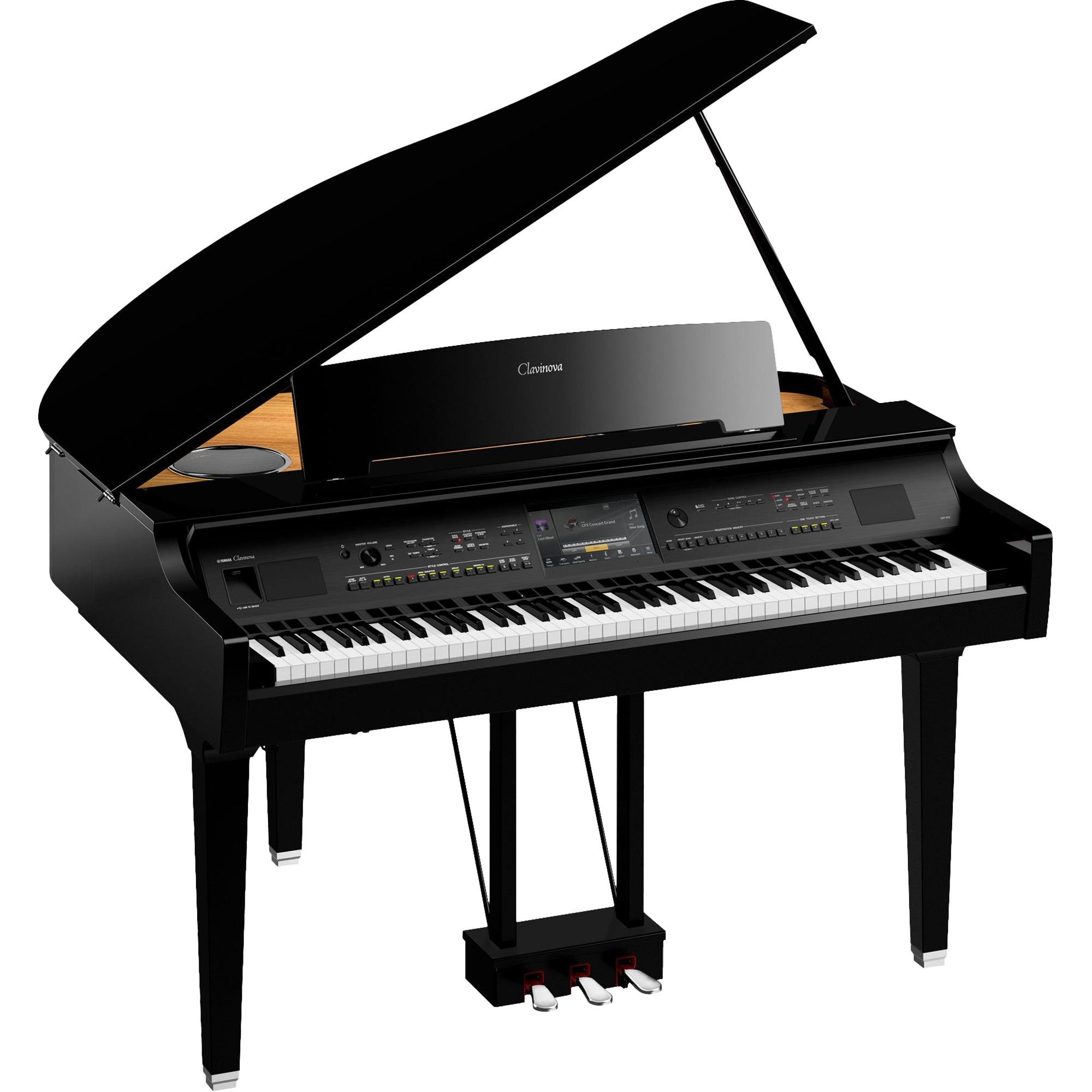 Piano de Cauda Digital Yamaha CVP809GP Preto Polido