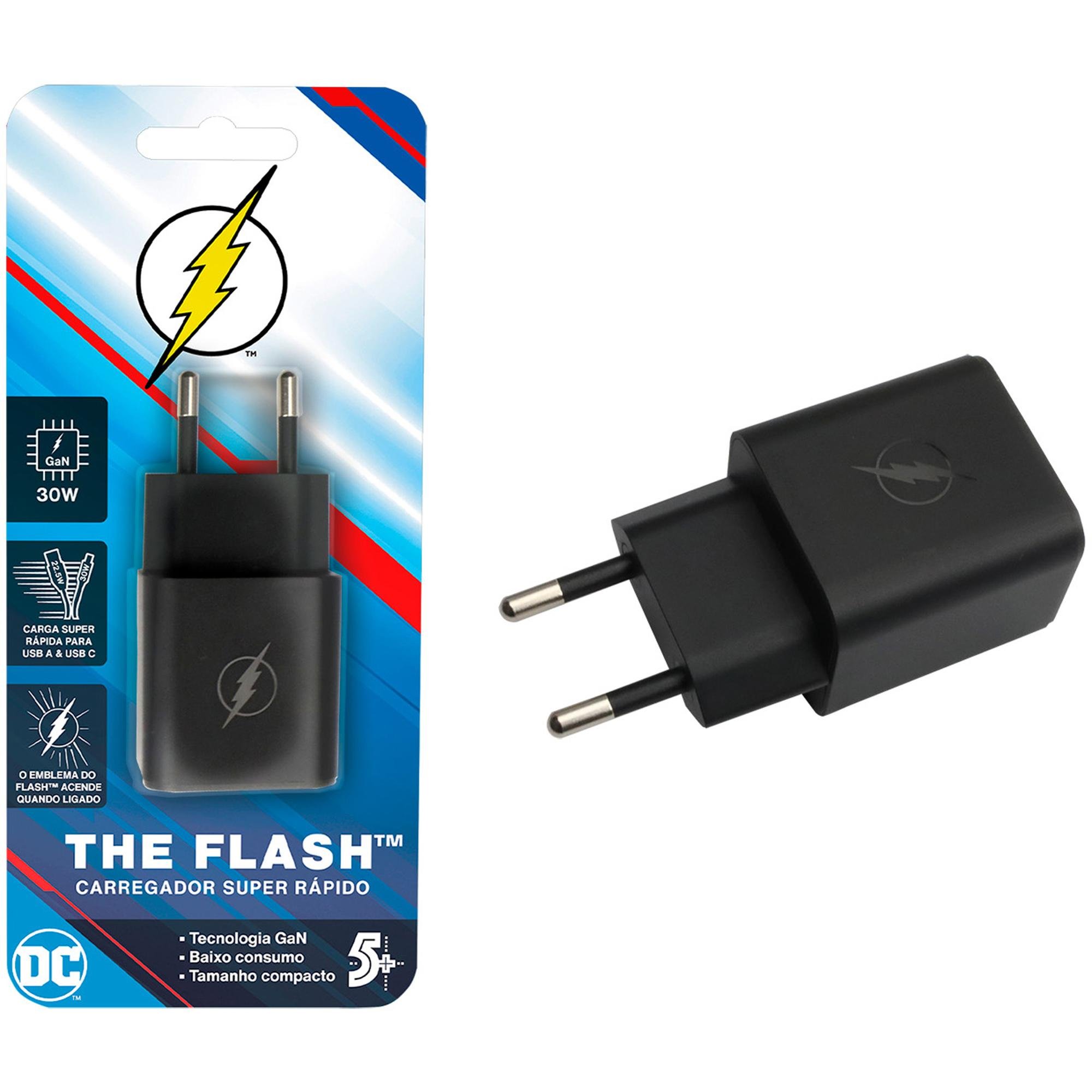 Carregador USB-A USB-C Flash 5+