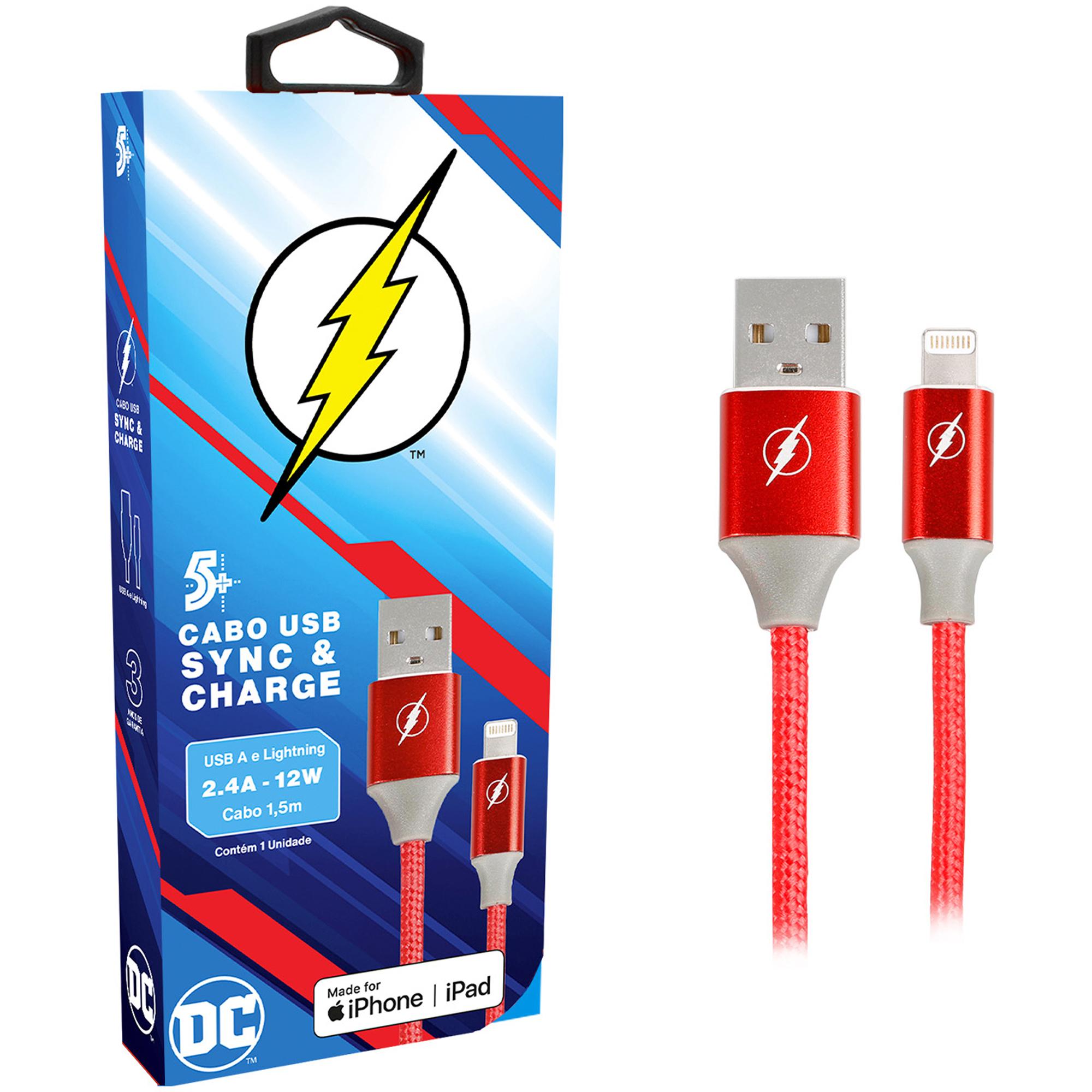 Cabo USB-A Para Lightning Flash 1,5m 5+