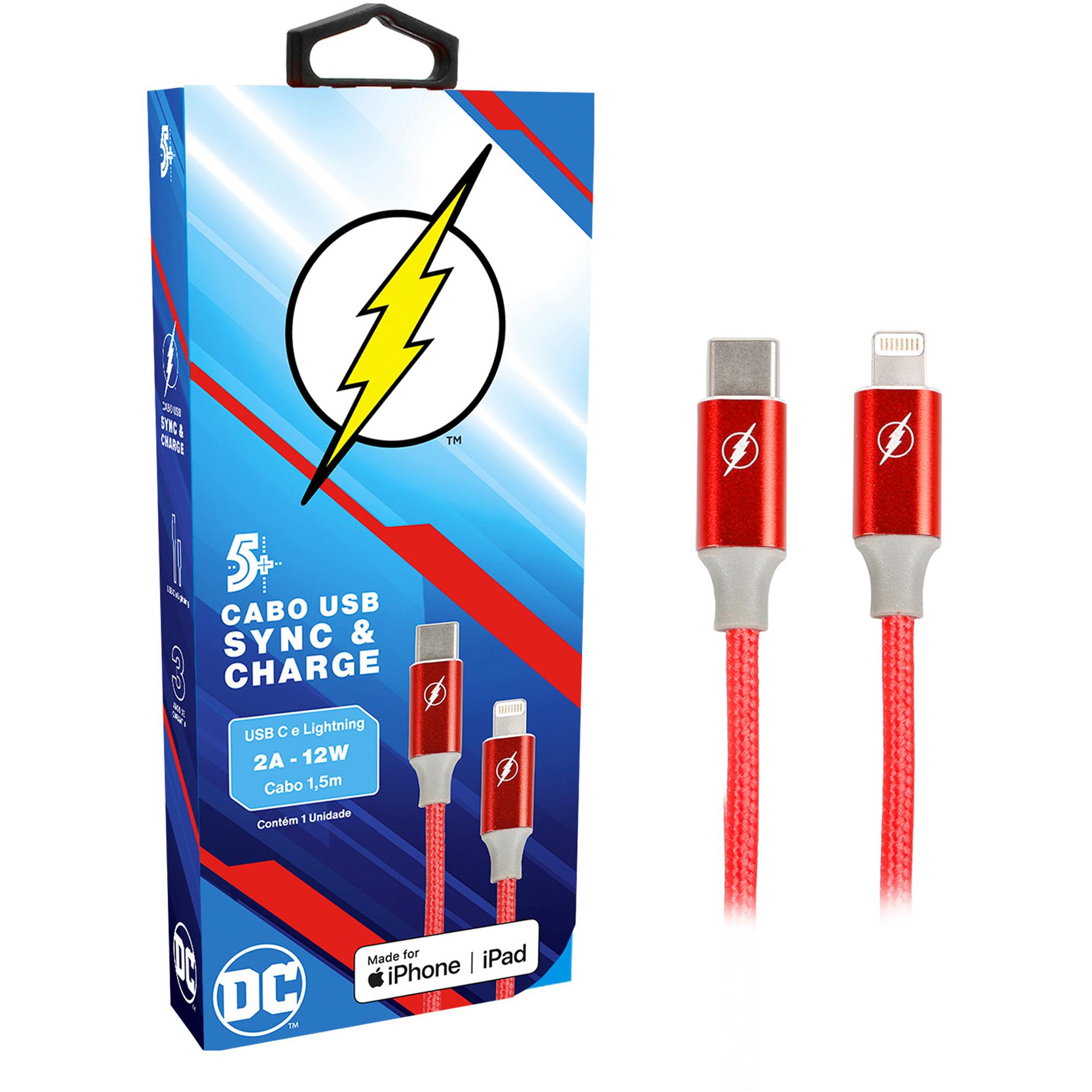 Cabo USB-C Para Lightning Flash 1,5m 5+