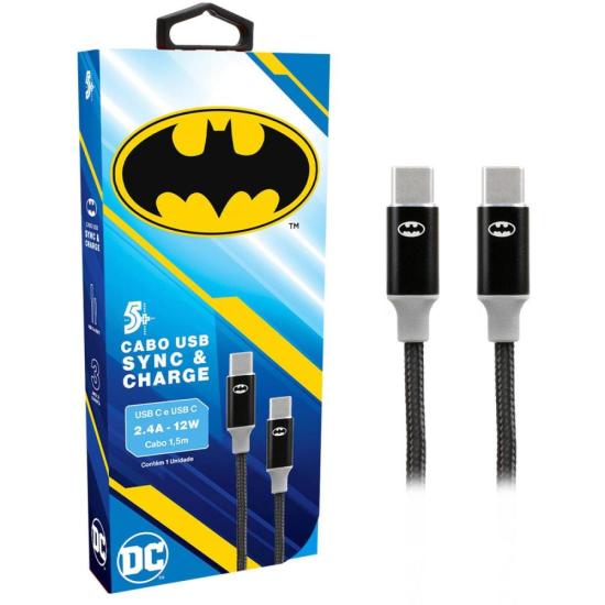 Cabo USB-C Para USB-C Batman 1,5m 5+