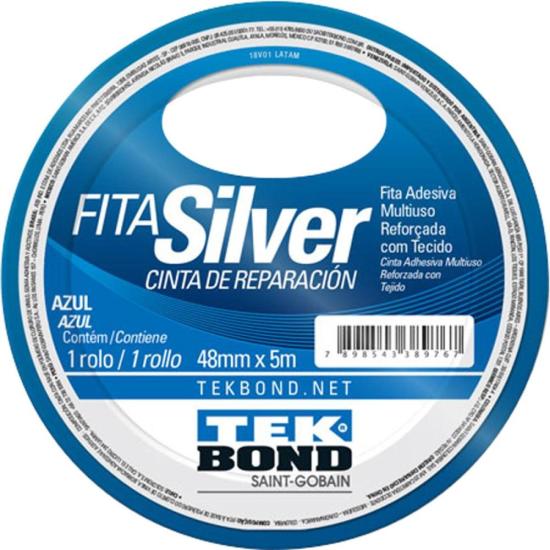 Fita Silver 48mmx5m Azul Tekbond