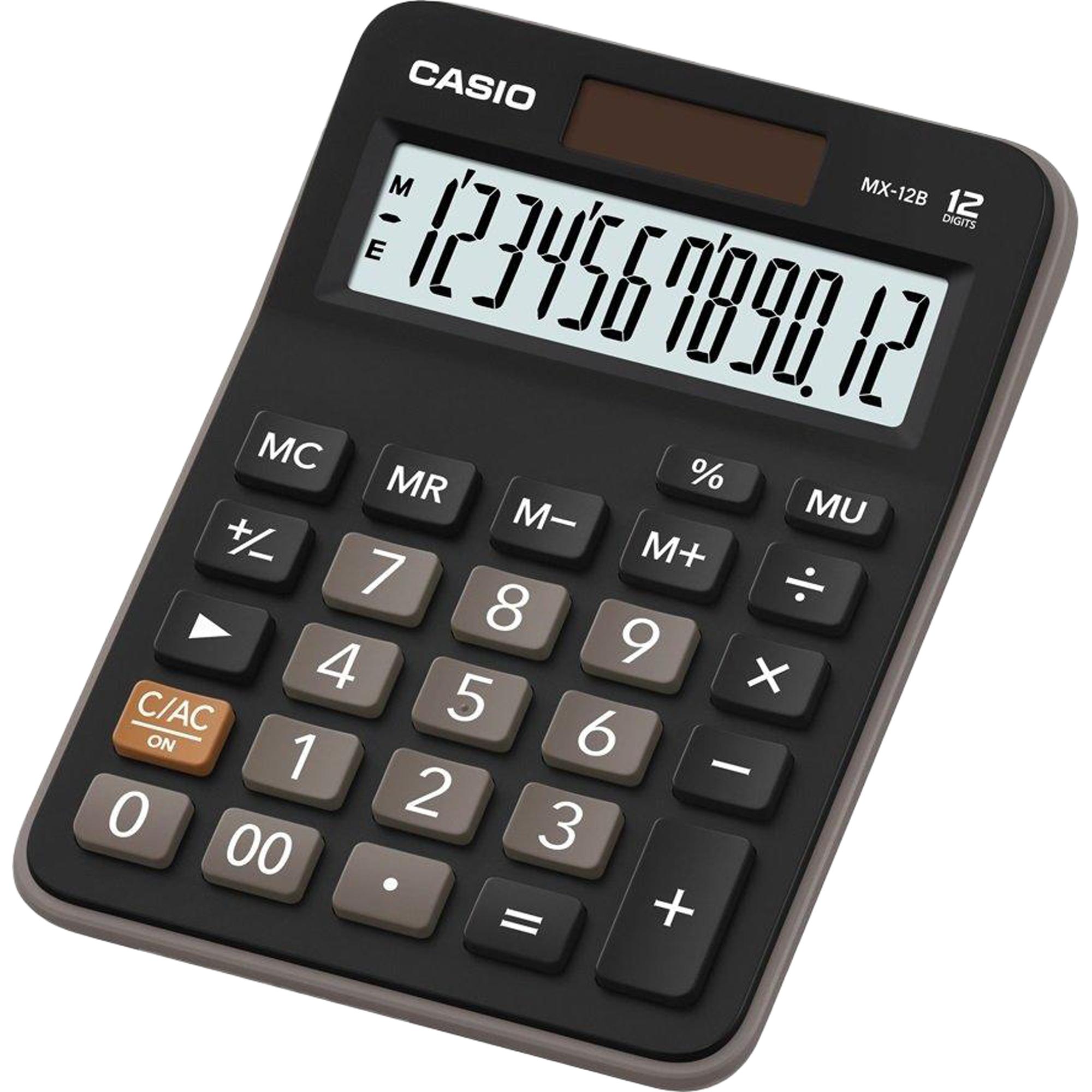 Calculadora de Mesa Casio MX-12B-W4-DC 12 Dígitos Preta
