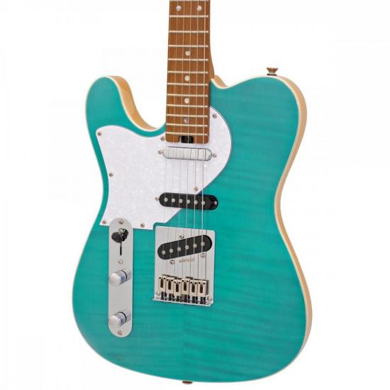 Guitarra Aria Pro II 615-MK2 LH Turqoise Blue (canhoto)