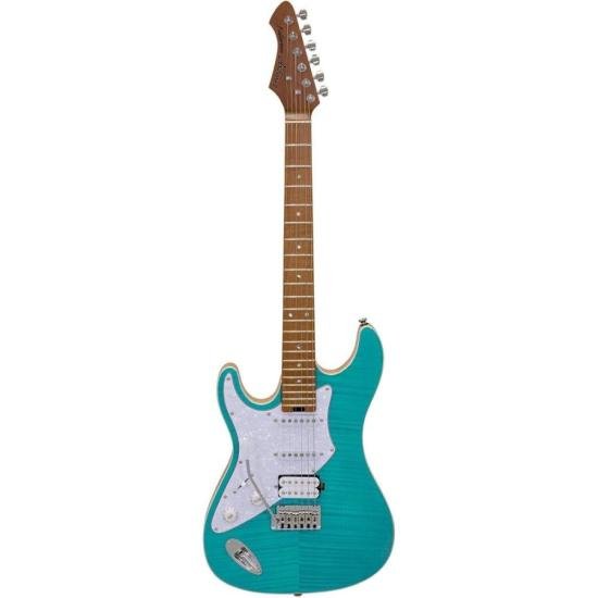 Guitarra Aria Pro II 714-MK2 LH Turqoise Blue (canhoto)