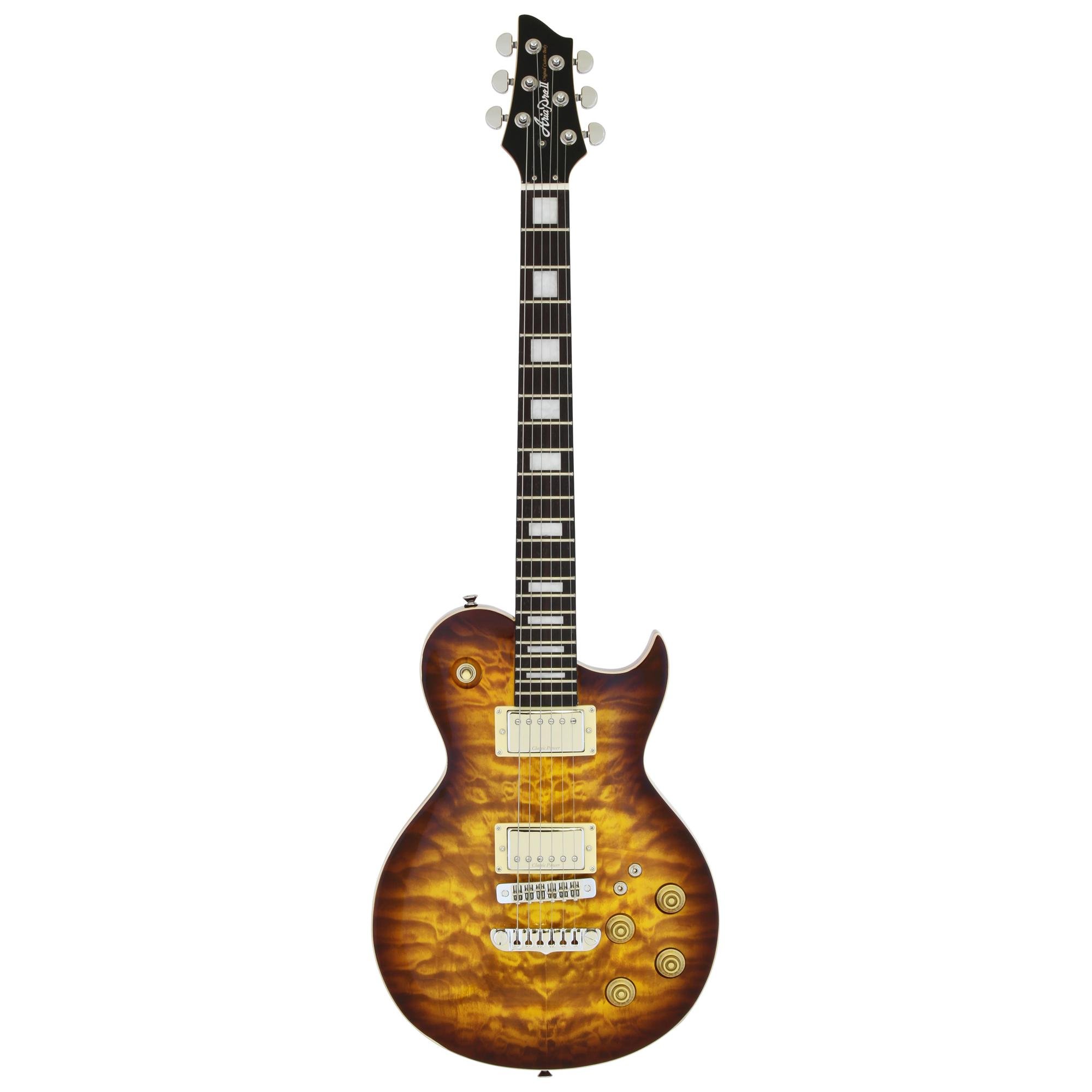 Guitarra Aria Pro II PE-480 Brown Sunburst