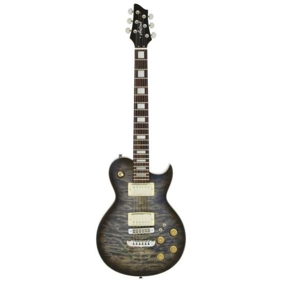 Guitarra Aria Pro II PE-480 See-Through Black Burst