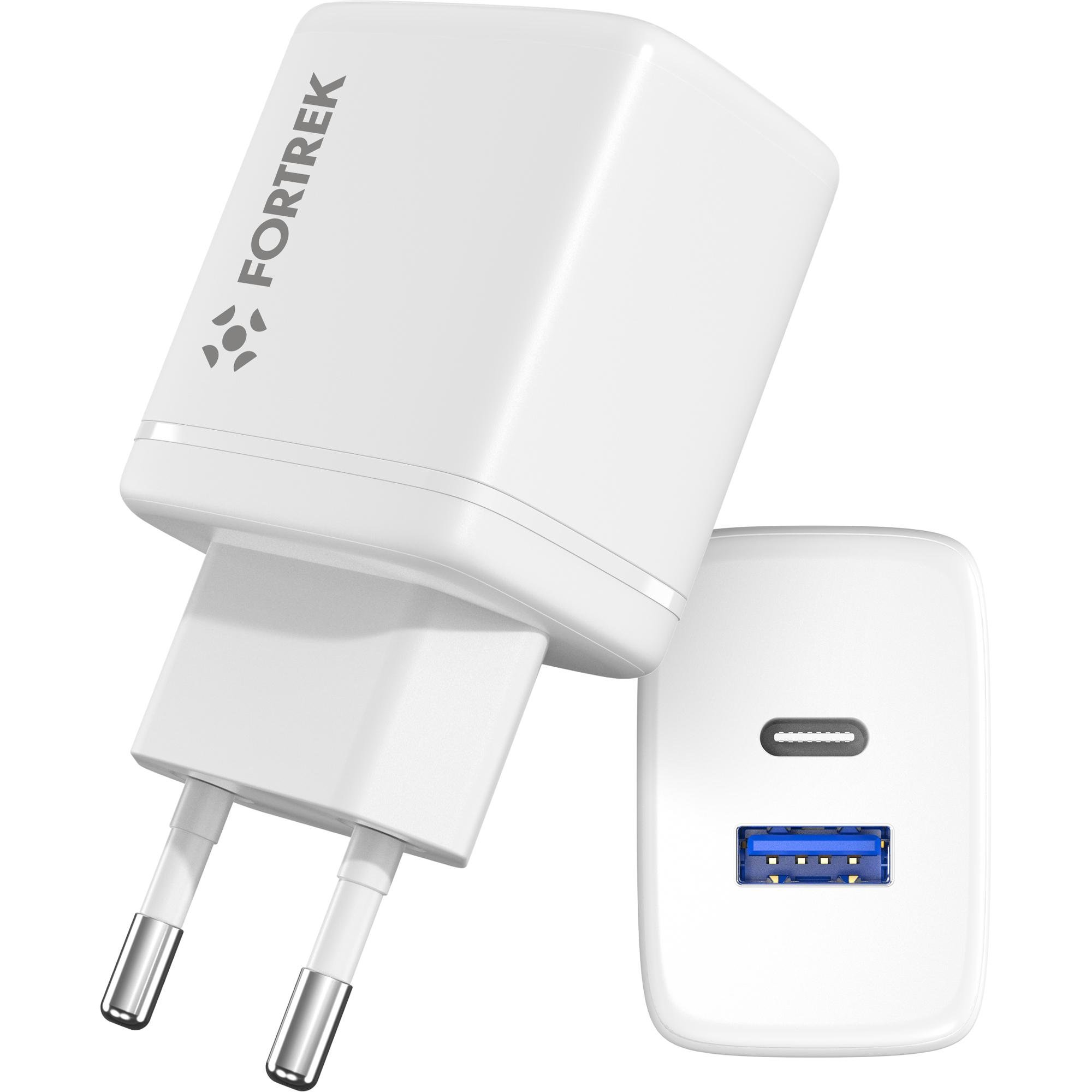 Carregador Universal DUAL USB-C e USB-A Fortrek FK 110B