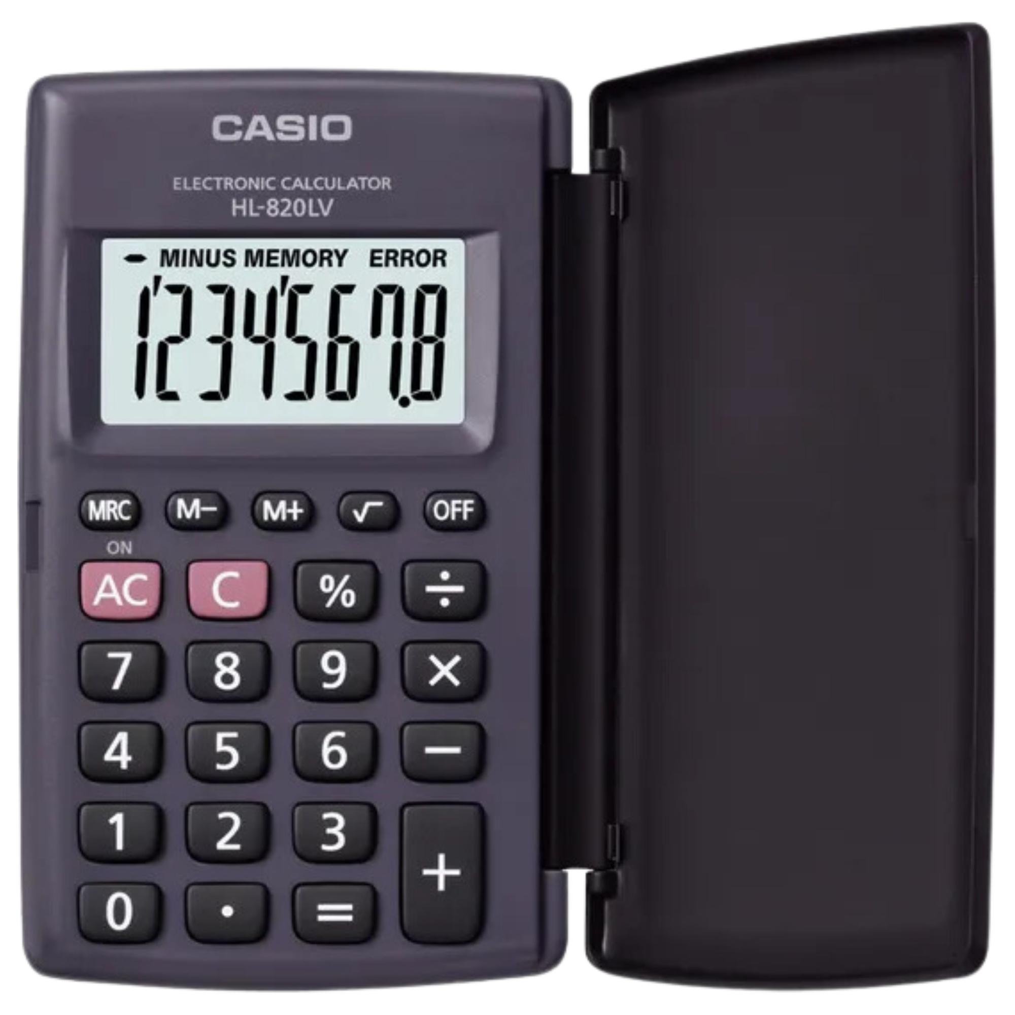Calculadora de Bolso Casio HL-820LV 8 Dígitos Preta