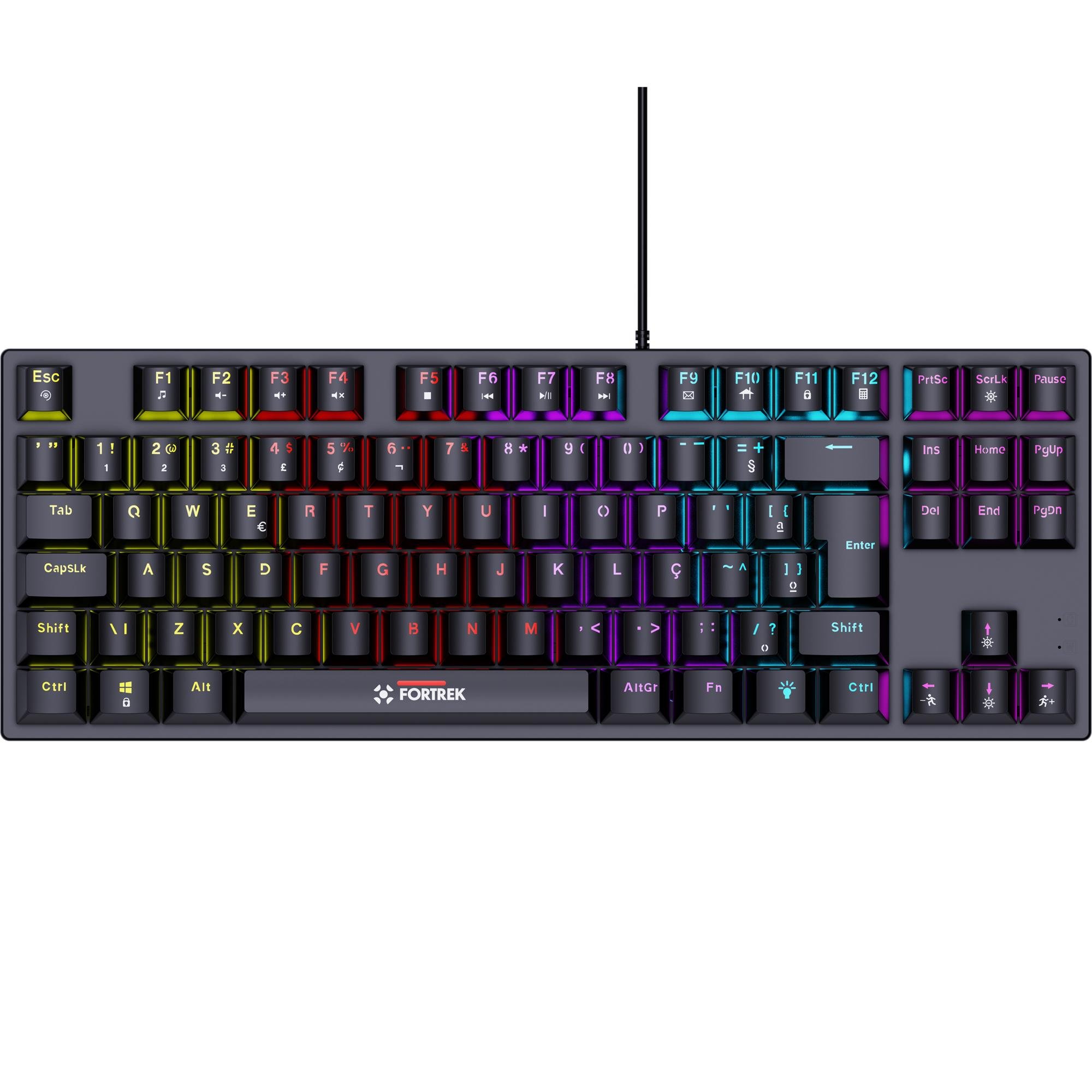 Teclado Gamer Mecânico Fortrek Gravity 80 TKL Preto