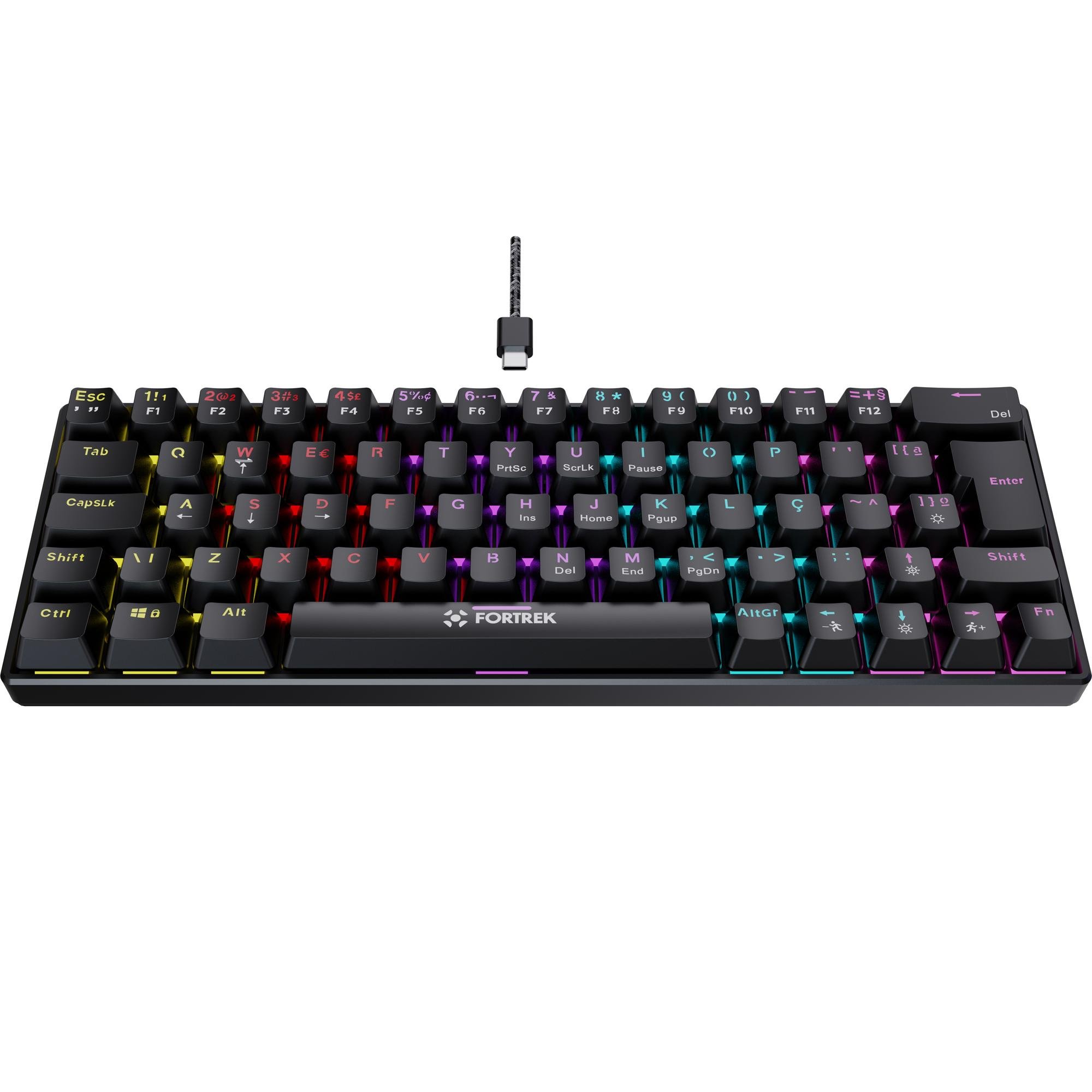 Teclado Gamer Mecânico Fortrek Gravity 65 Compact Preto