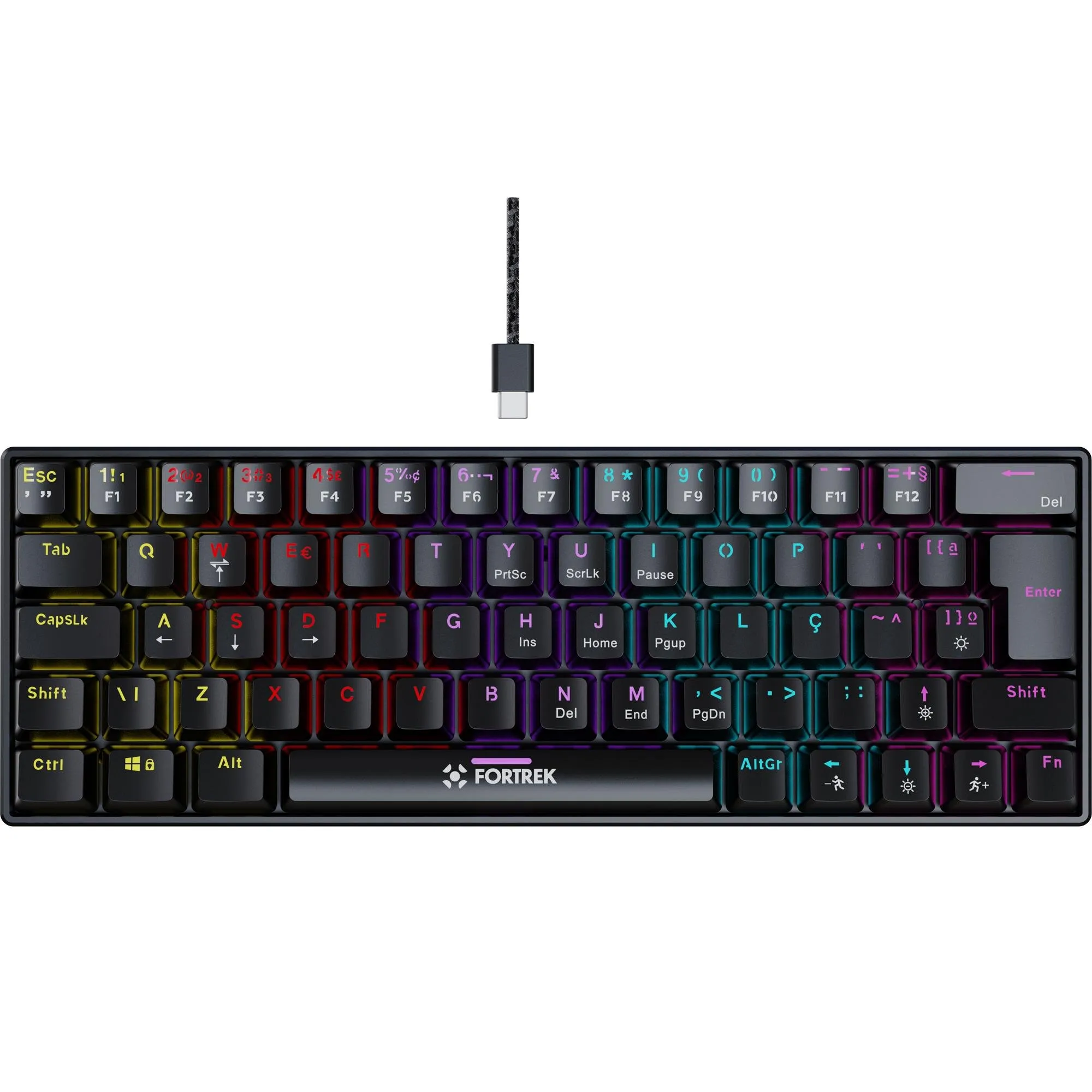 Teclado Gamer Mecânico Fortrek Gravity 65 Compact Switch Outemu Red B