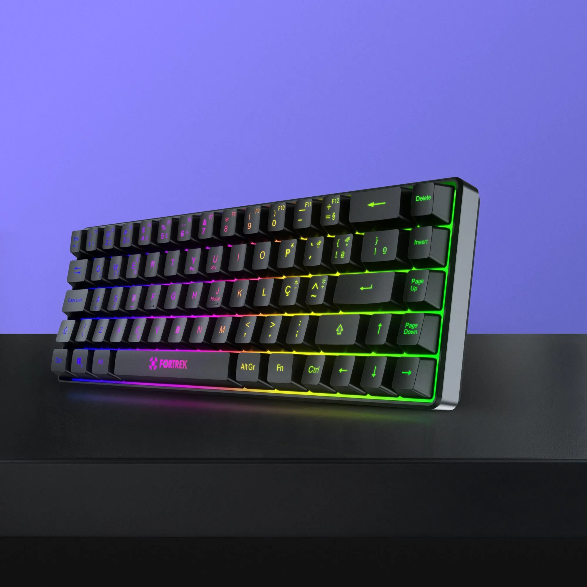 Teclado Gamer Fortrek Fearless 65 Compact Preto