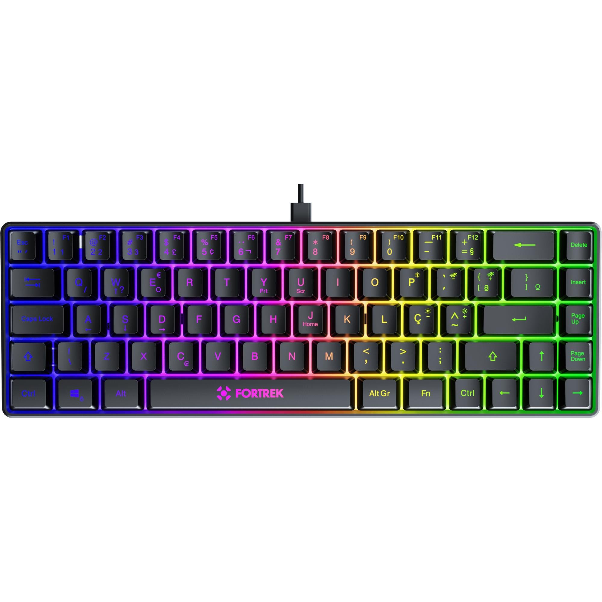 Teclado Gamer Fortrek Fearless 65 Compact Preto