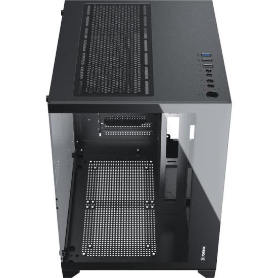 Gabinete Gamer Fortrek Clarity Preto Lateral Vidro