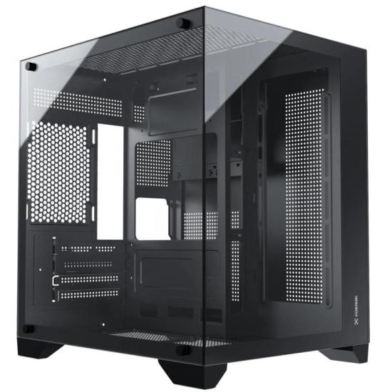 Gabinete Gamer Fortrek Clarity Preto Lateral Vidro