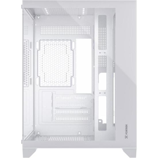 Gabinete Gamer Fortrek Clarity Branco Lateral Vidro