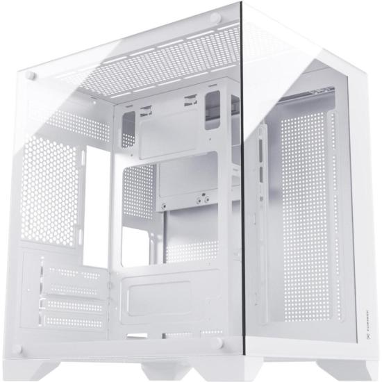 Gabinete Gamer Fortrek Clarity Branco Lateral Vidro