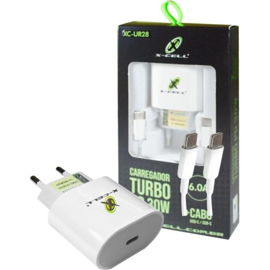 Carregador Turbo Com Cabo USB-C XC-UR28 Flex