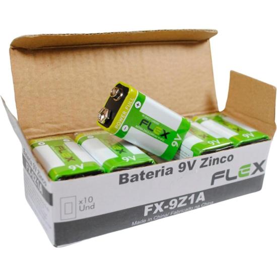 Bateria Zinco 9V FX-9Z1A (C/10 Bateria) Flex