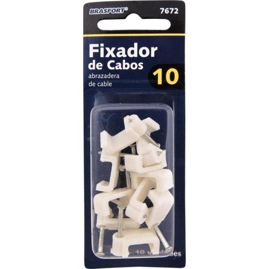 Fixador de Cabo n°10 Brasfort Branco (Com 10)