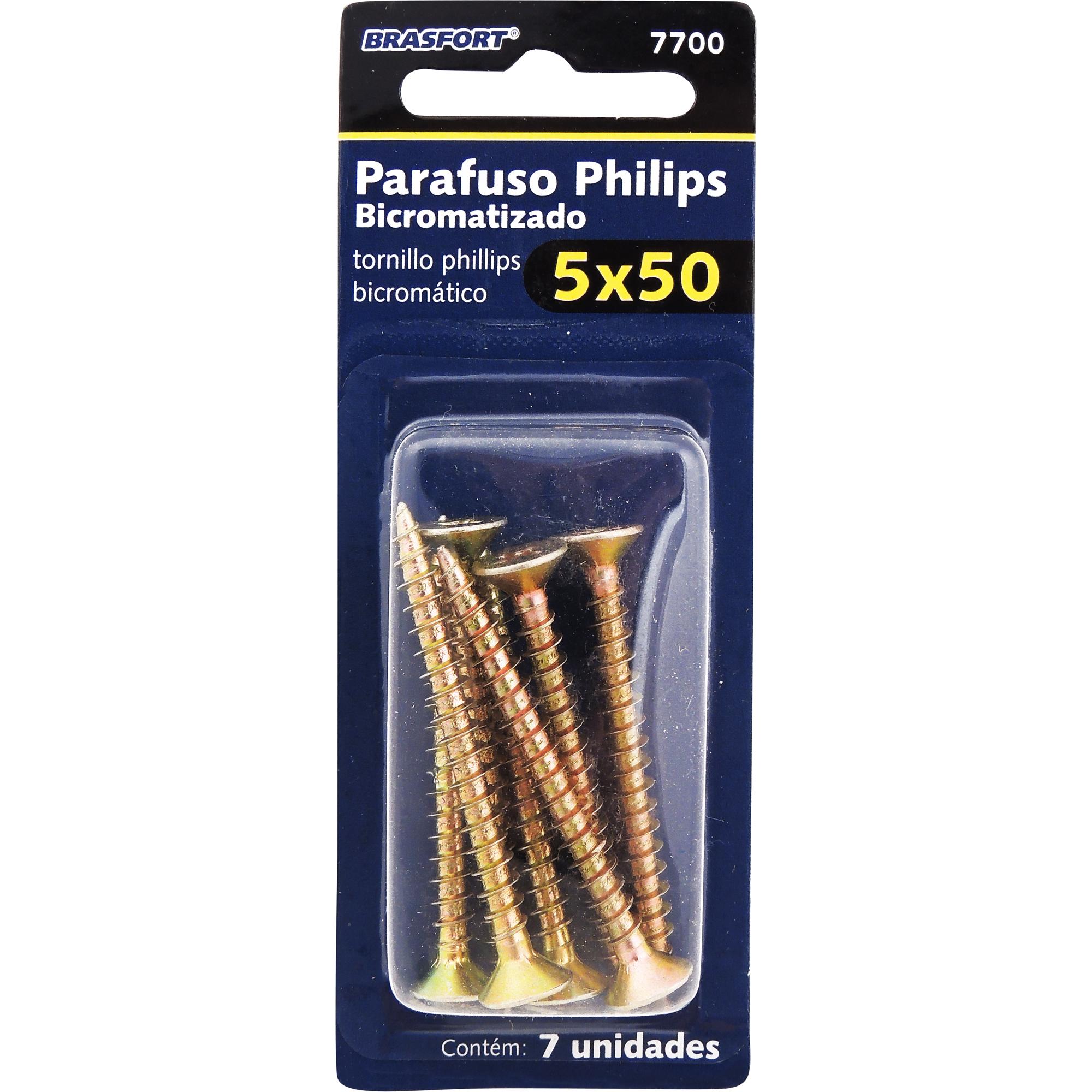 Parafuso Philips 5,0 X 50 Brasfort (Com 7)