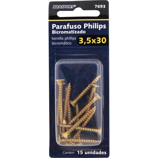 Parafuso Philips 3,5 X 30 Brasfort (Com 15)