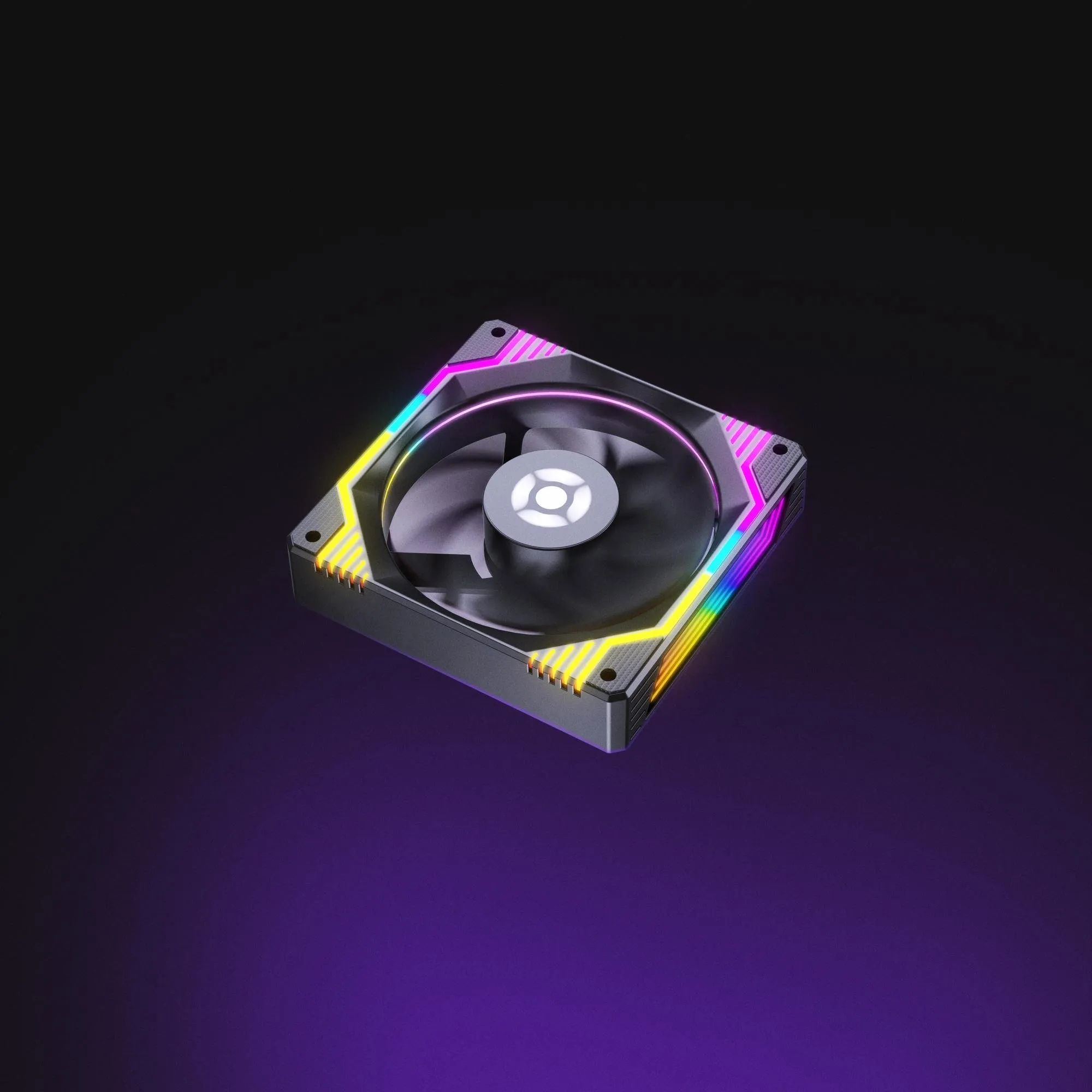Cooler Fan Fortrek Frosty Rainbow Preto